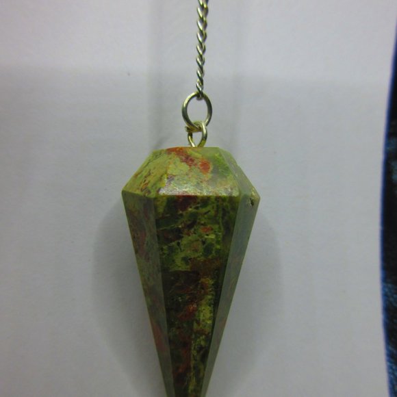 Unakite Jasper Gemstone Dowsing Pendulum Meditation Tool - Picture 3 of 4